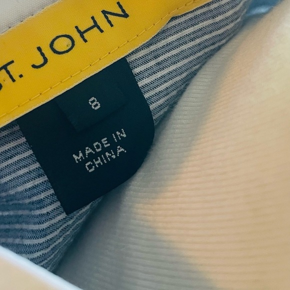 St. John Blue and White Button Down Shirt - Picture 7 of 7